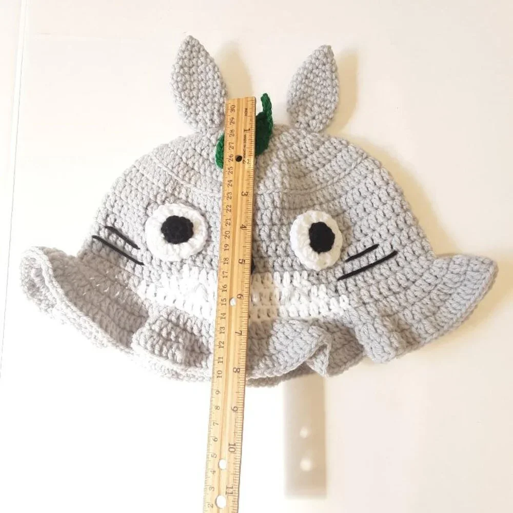 Handmade Totoro Crochet Bucket Hat New - Picture 9 of 9